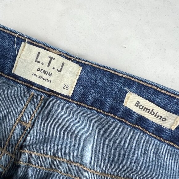 Letter To Juliet Jeans Womens 28x30* Bambino Boot Cut Mid Rise Blue Denim Tag 25 - Picture 8 of 16